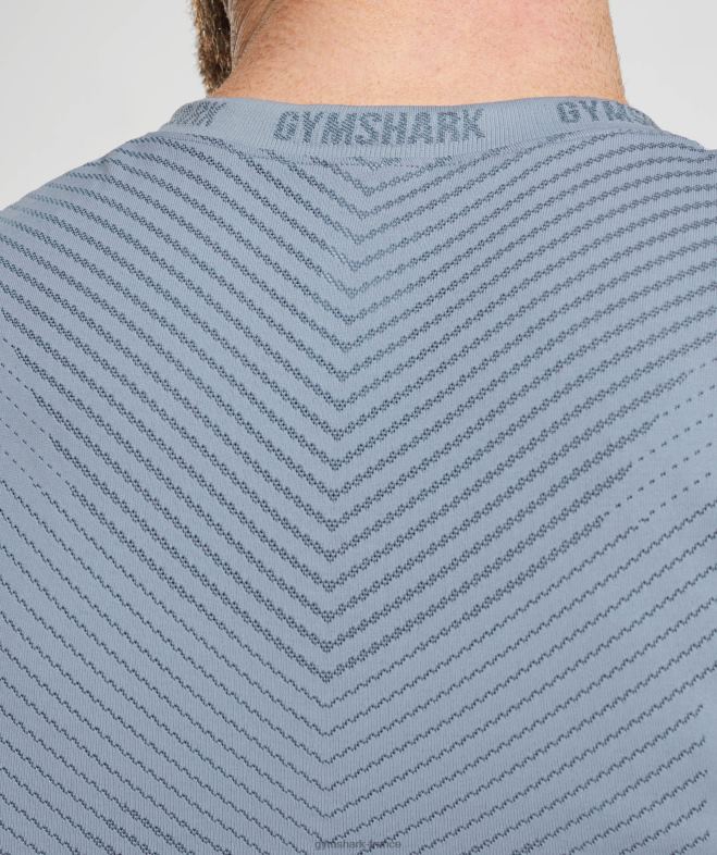 Gymshark réservoir de sommet gris dérive/bleu soir Hommes 6HF28971