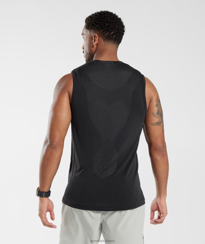 Gymshark réservoir de sommet noir/gris silhouette Hommes 6HF28972