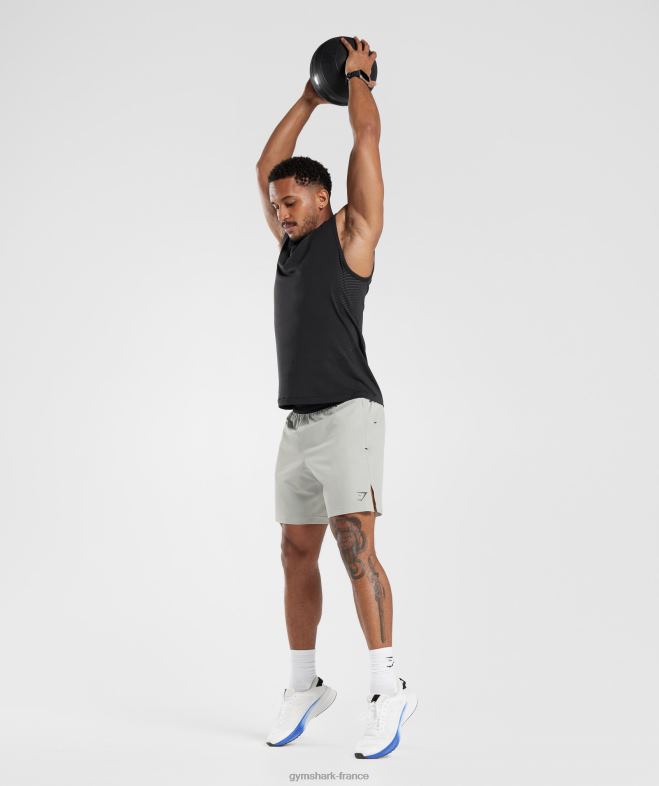 Gymshark réservoir de sommet noir/gris silhouette Hommes 6HF28972