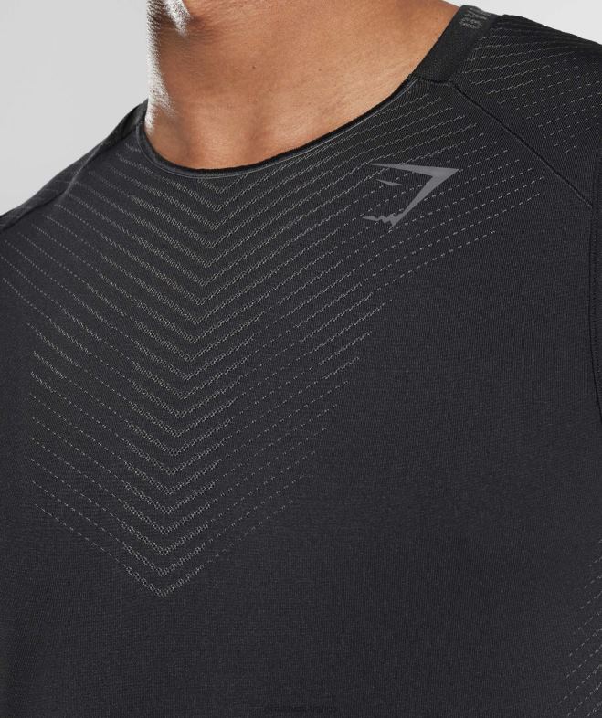 Gymshark réservoir de sommet noir/gris silhouette Hommes 6HF28972
