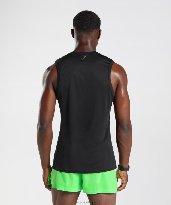 Gymshark réservoir de sport noir/noir chiné Hommes 6HF28925