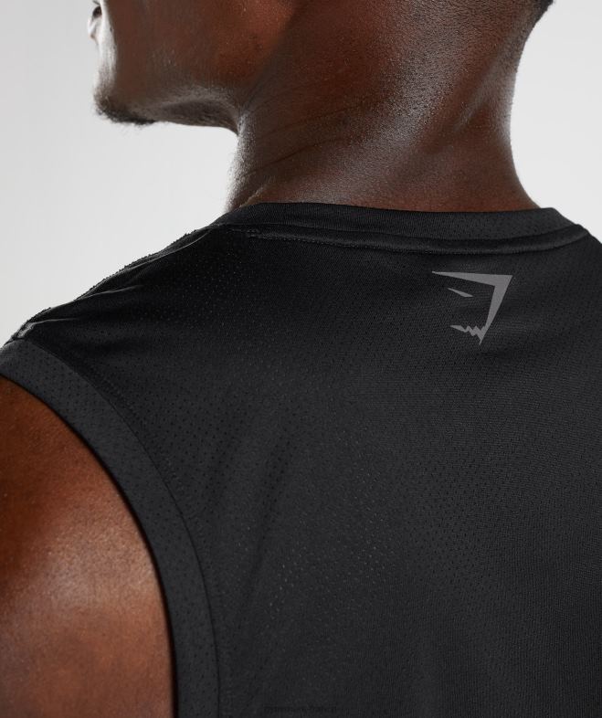 Gymshark réservoir de sport noir/noir chiné Hommes 6HF28925