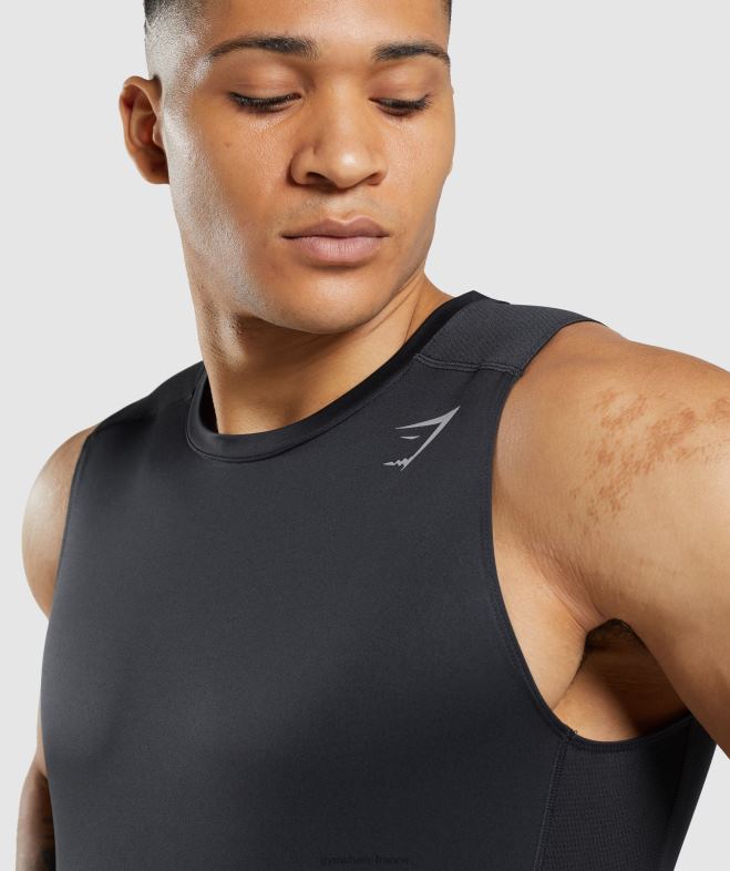 Gymshark réservoir d\évolution de vitesse noir Hommes 6HF28920