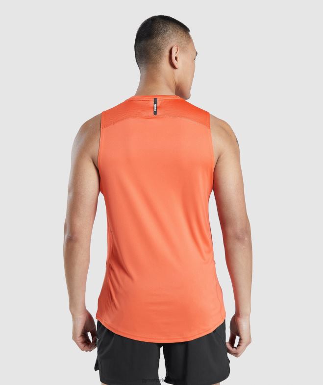 Gymshark réservoir d\évolution de vitesse papaye orange Hommes 6HF28928