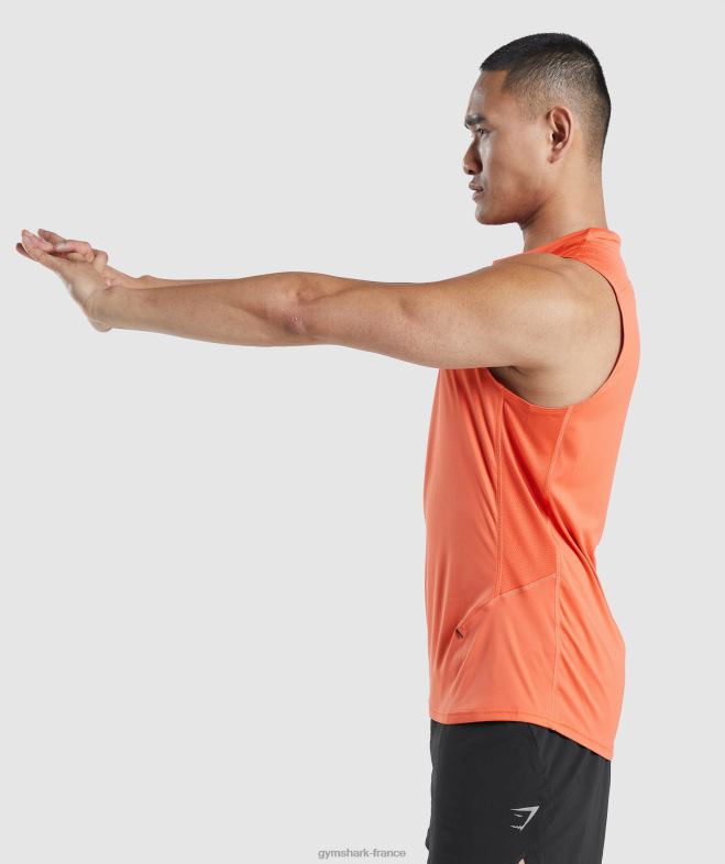 Gymshark réservoir d\évolution de vitesse papaye orange Hommes 6HF28928