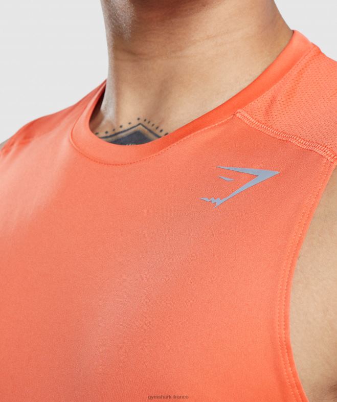 Gymshark réservoir d\évolution de vitesse papaye orange Hommes 6HF28928