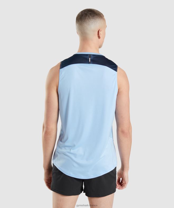 Gymshark réservoir d\évolution de vitesse pierre de lune bleue Hommes 6HF28903