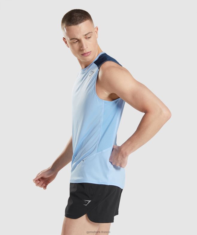 Gymshark réservoir d\évolution de vitesse pierre de lune bleue Hommes 6HF28903