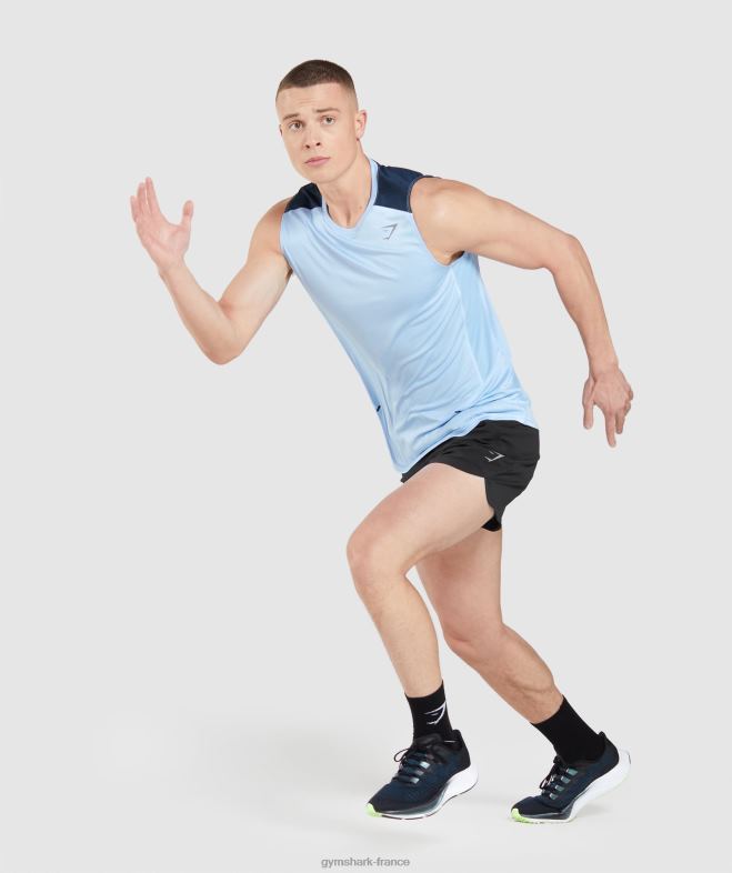 Gymshark réservoir d\évolution de vitesse pierre de lune bleue Hommes 6HF28903