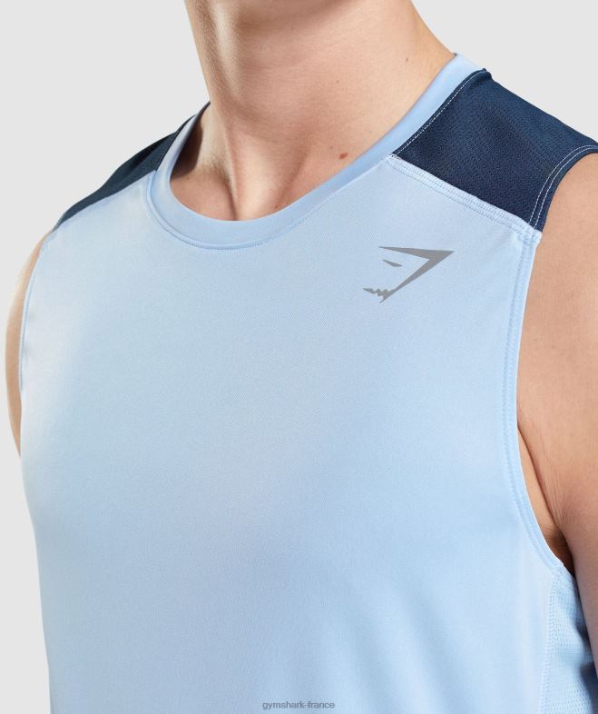Gymshark réservoir d\évolution de vitesse pierre de lune bleue Hommes 6HF28903