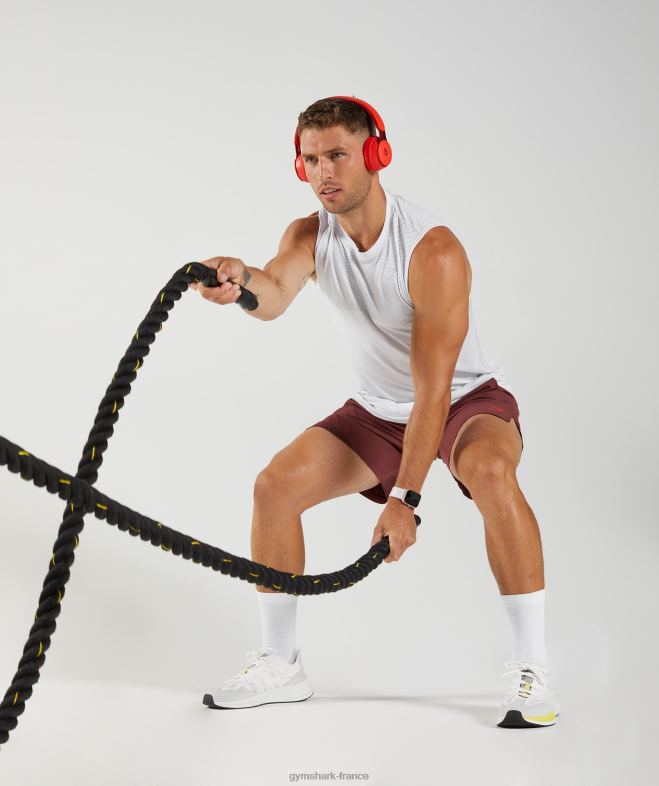 Gymshark réservoir sans couture apex blanc/gris clair Hommes 6HF28899