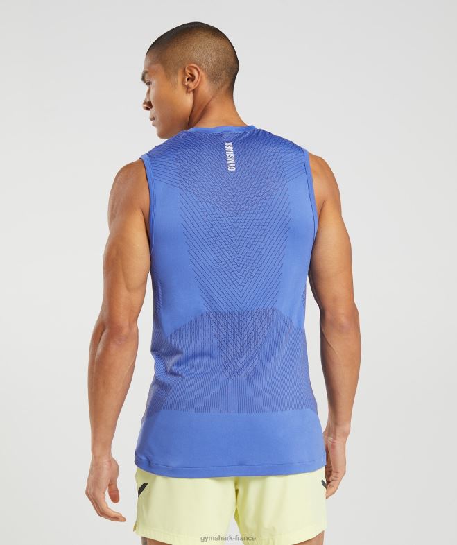 Gymshark réservoir sans couture apex bleu court/gris onyx Hommes 6HF28914
