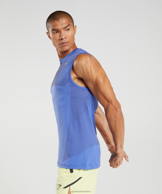 Gymshark réservoir sans couture apex bleu court/gris onyx Hommes 6HF28914