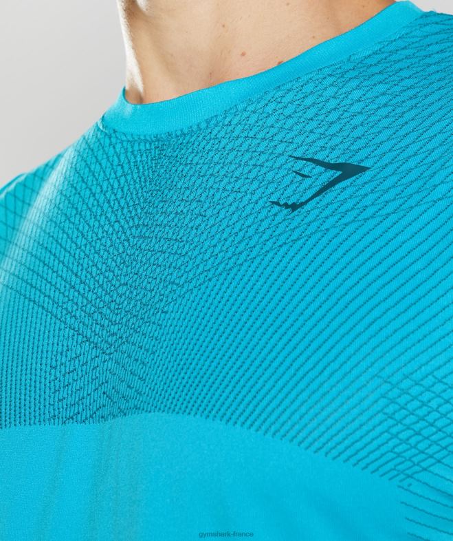 Gymshark réservoir sans couture apex bleu requin/bleu atlantique Hommes 6HF28951