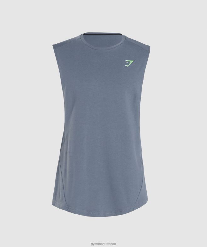 Gymshark réservoir à bras tombant audacieux bleu du soir Hommes 6HF28907
