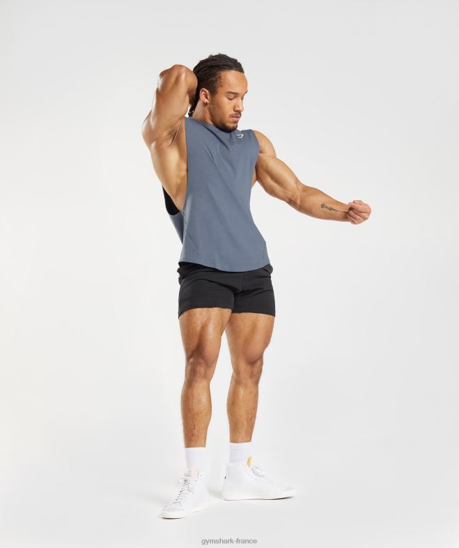 Gymshark réservoir à bras tombant audacieux bleu du soir Hommes 6HF28907