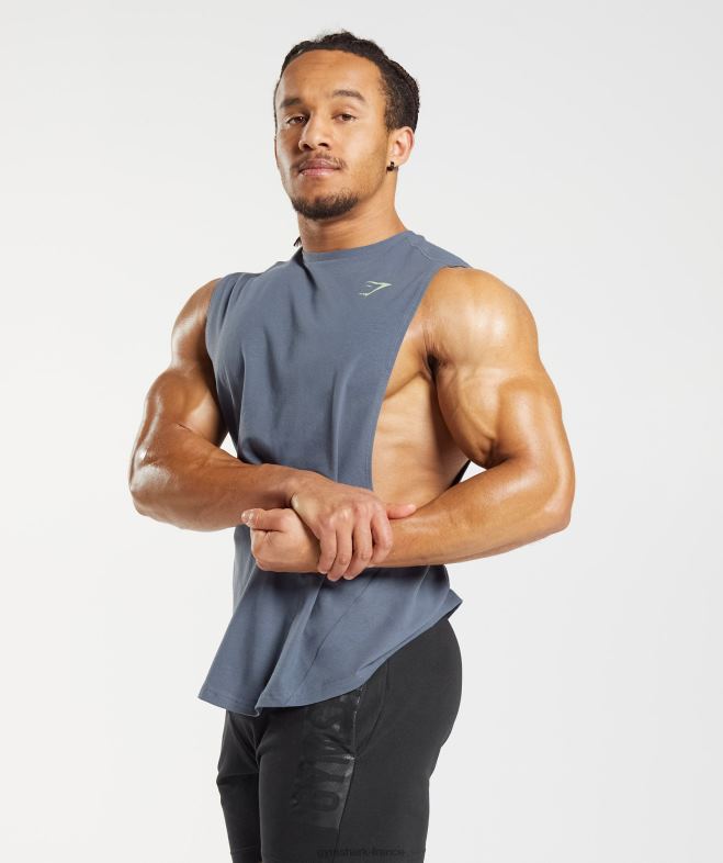Gymshark réservoir à bras tombant audacieux bleu du soir Hommes 6HF28907