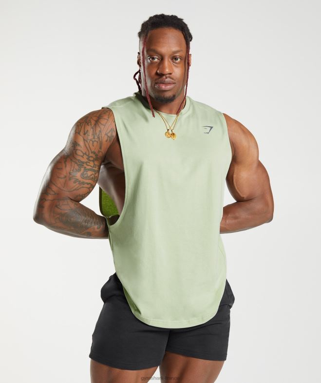 Gymshark réservoir à bras tombant audacieux flore vert Hommes 6HF28912
