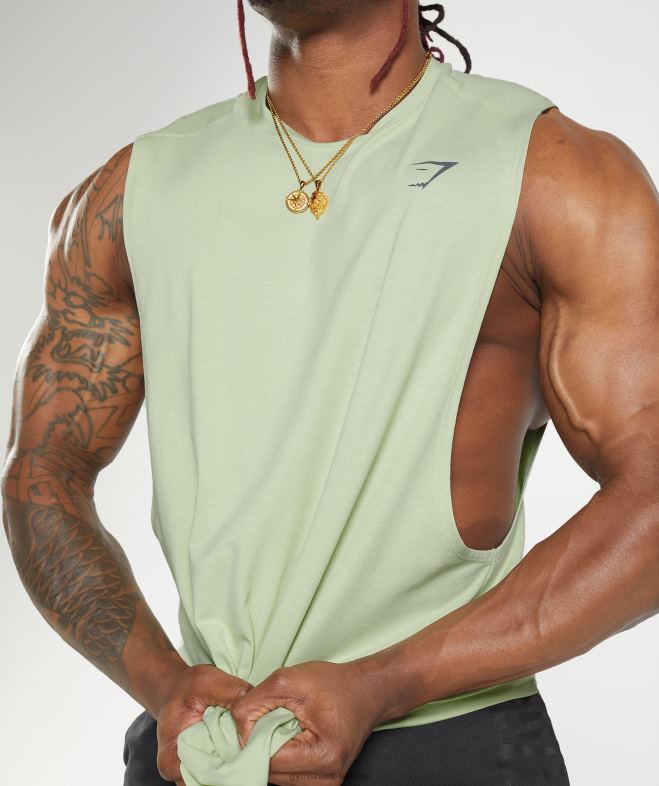 Gymshark réservoir à bras tombant audacieux flore vert Hommes 6HF28912