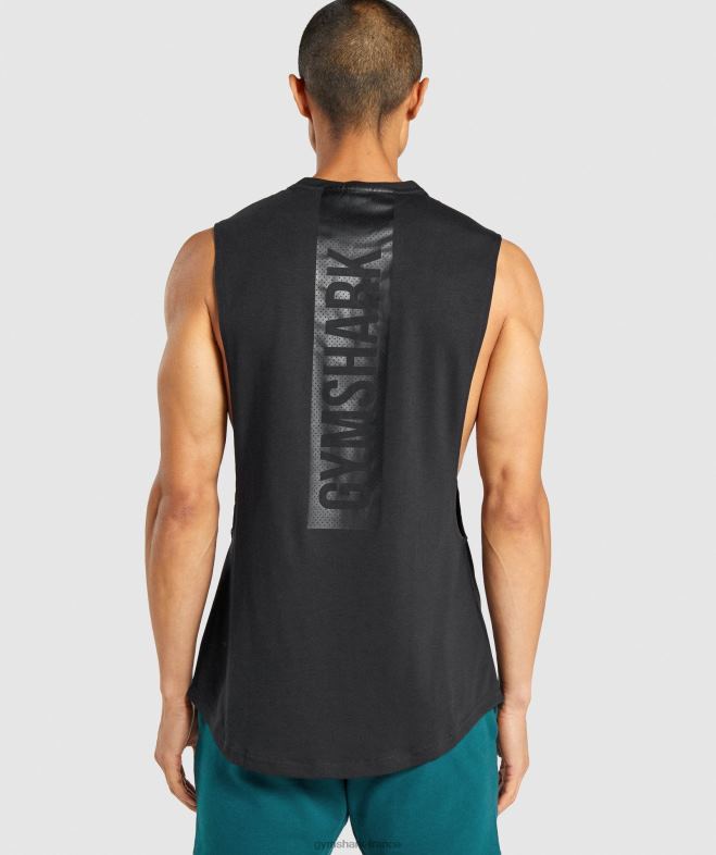 Gymshark réservoir à bras tombant audacieux noir Hommes 6HF28890