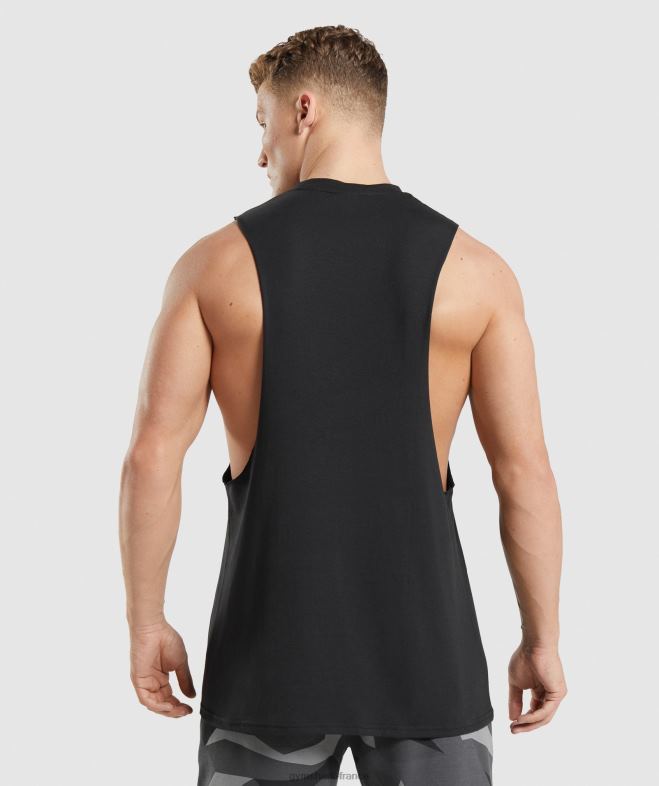Gymshark réservoir à bras tombant critique 20 noir Hommes 6HF28918