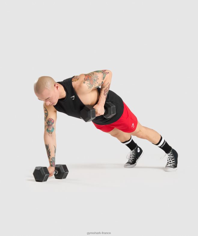 Gymshark réservoir à bras tombant critique noir Hommes 6HF28946