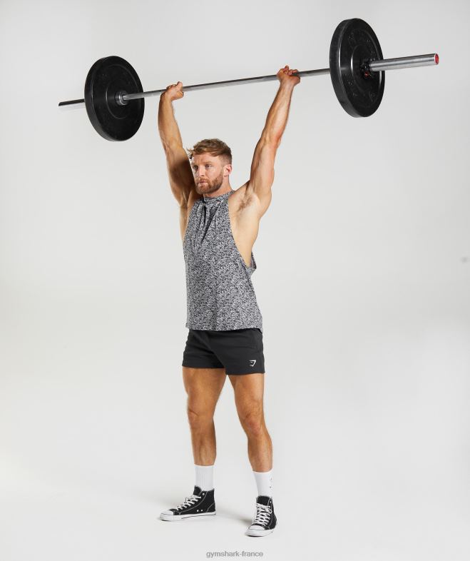 Gymshark réservoir à bras tombant de réaction gris onyx Hommes 6HF28968