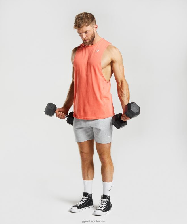 Gymshark réservoir à bras tombant de réaction orange aérospatiale Hommes 6HF28954