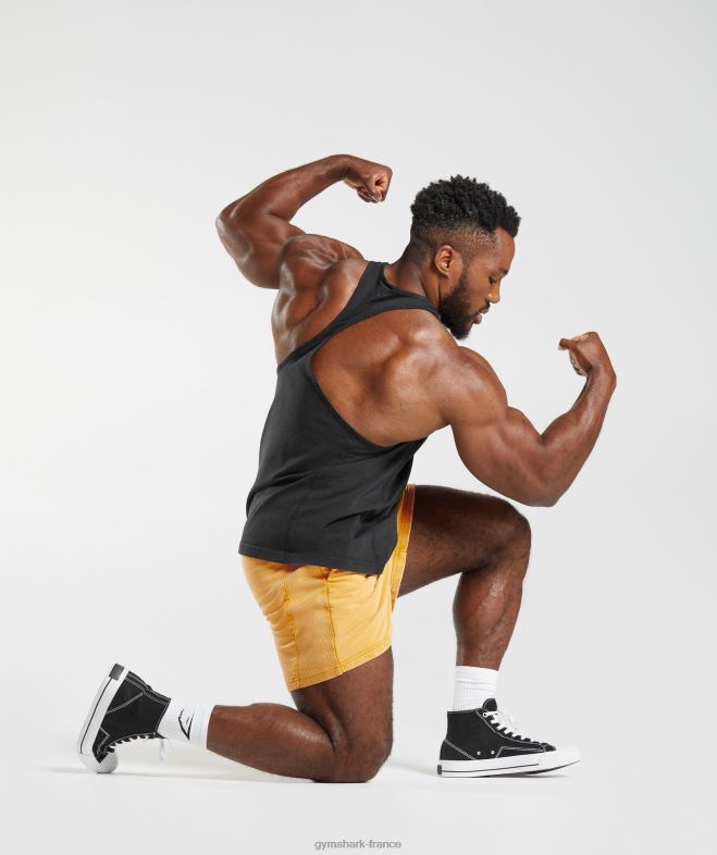 Gymshark short 5 délavé sous pression jaune ensoleillé Hommes 6HF28562