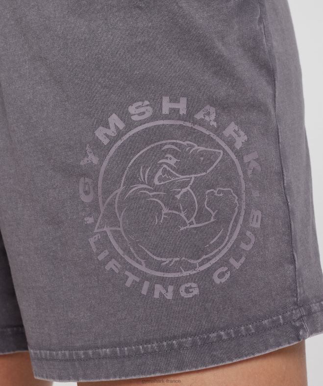 Gymshark short ample Legacy gris titane/lavage acide femmes 6HF28107