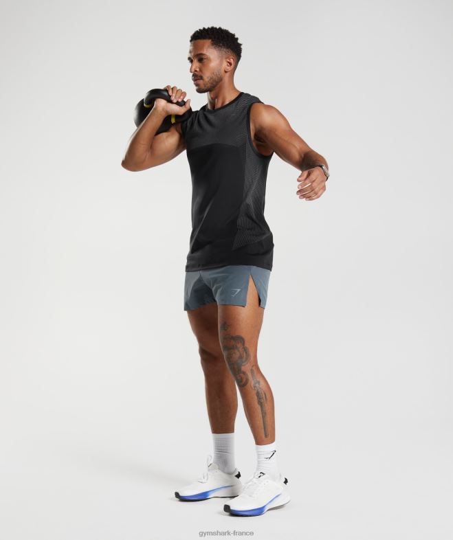 Gymshark short apex run 4 bleu du soir Hommes 6HF28542