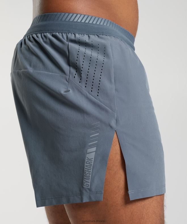 Gymshark short apex run 4 bleu du soir Hommes 6HF28542