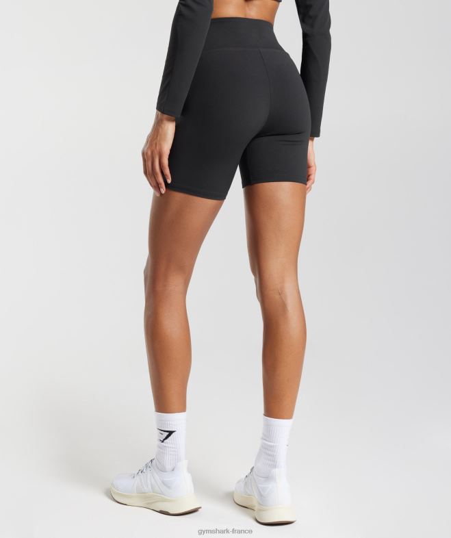 Gymshark short croisé noir femmes 6HF2847