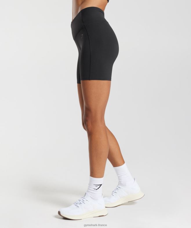 Gymshark short croisé noir femmes 6HF2847