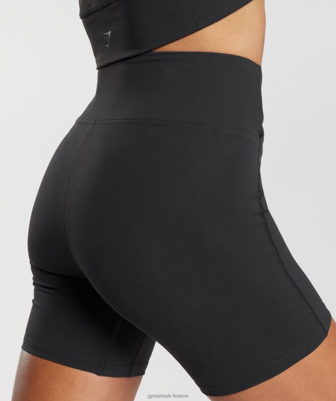 Gymshark short croisé noir femmes 6HF2847