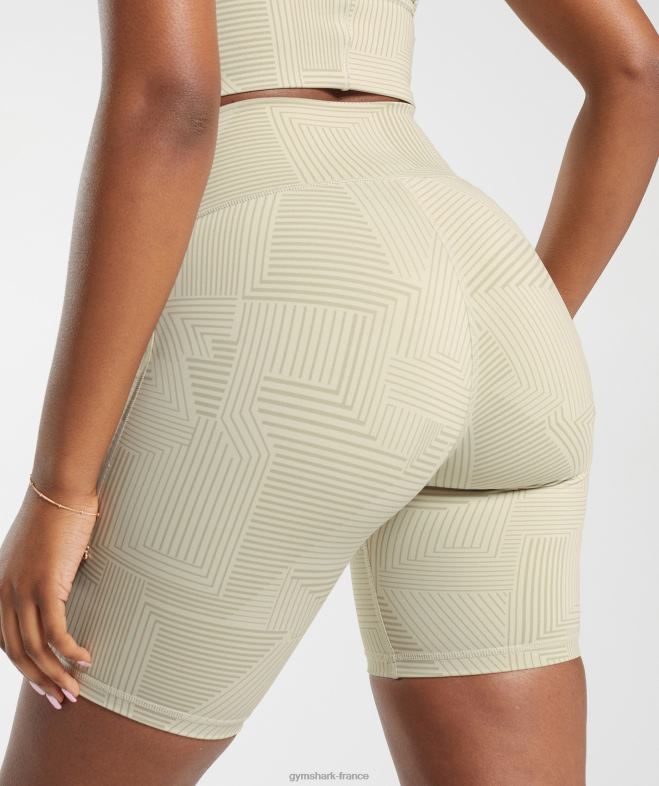 Gymshark short cycliste surélevé brun sable femmes 6HF2860