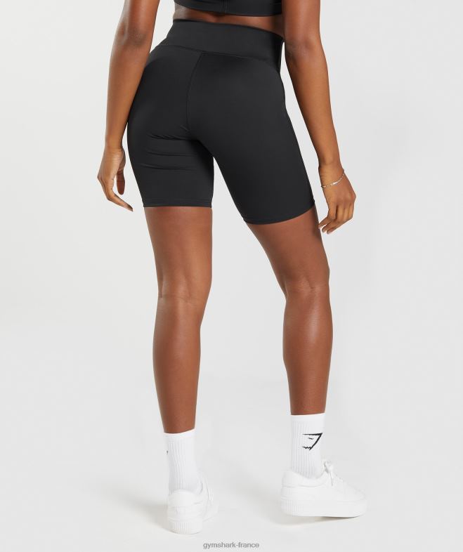 Gymshark short cycliste surélevé noir femmes 6HF2839