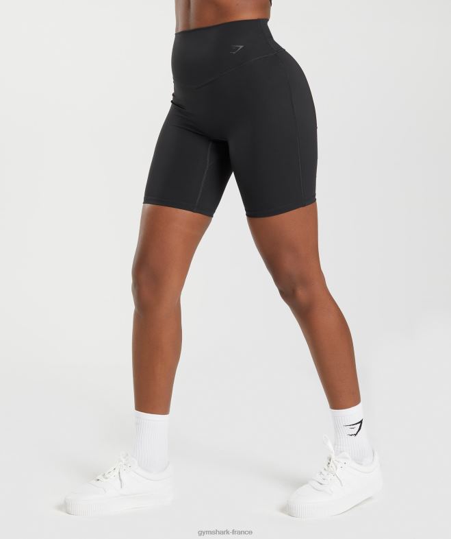 Gymshark short cycliste surélevé noir femmes 6HF2839