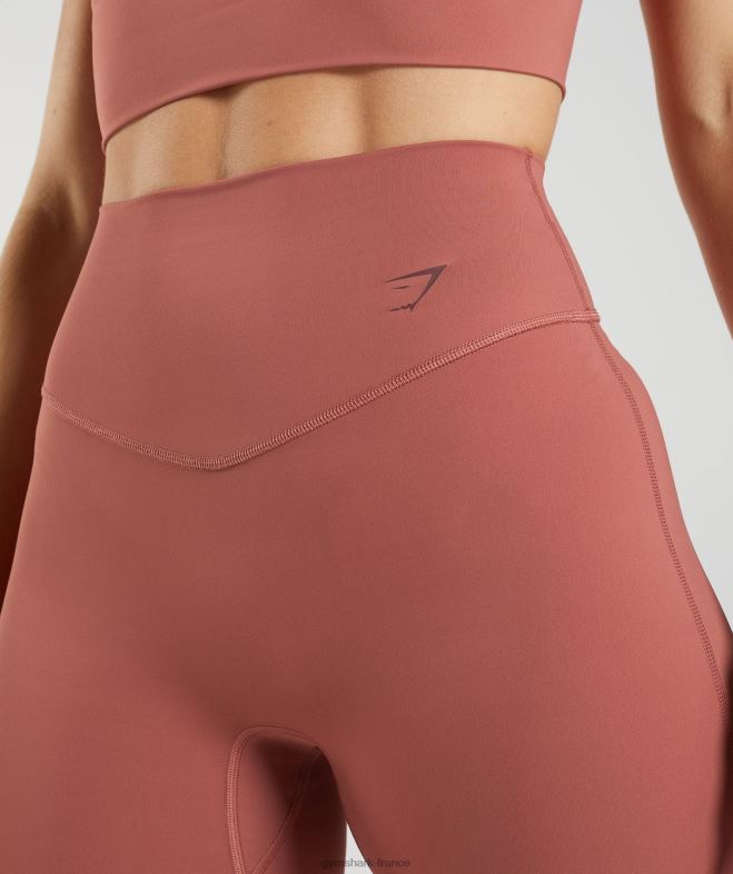 Gymshark short cycliste surélevé rose marron femmes 6HF2822