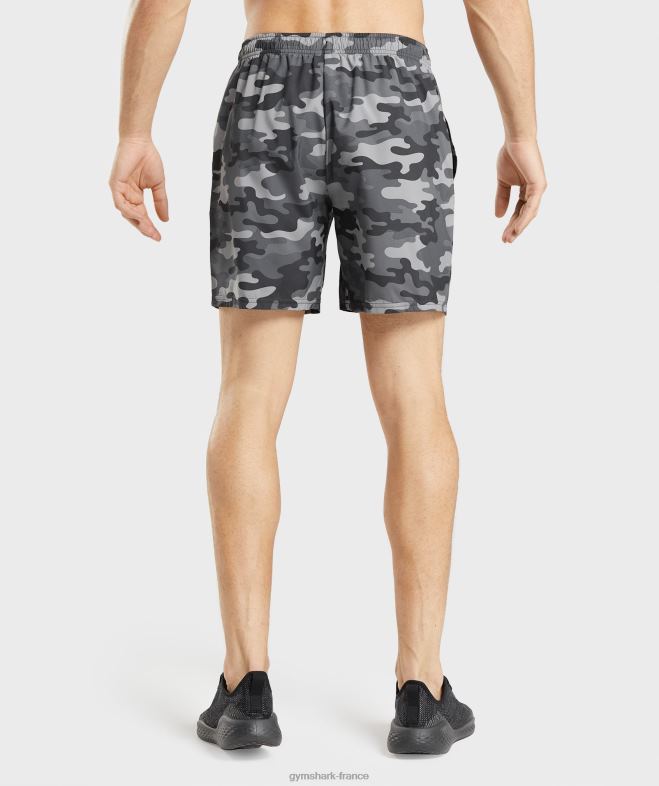 Gymshark short d\arrivée imprimé gris Hommes 6HF28534