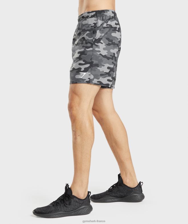 Gymshark short d\arrivée imprimé gris Hommes 6HF28534