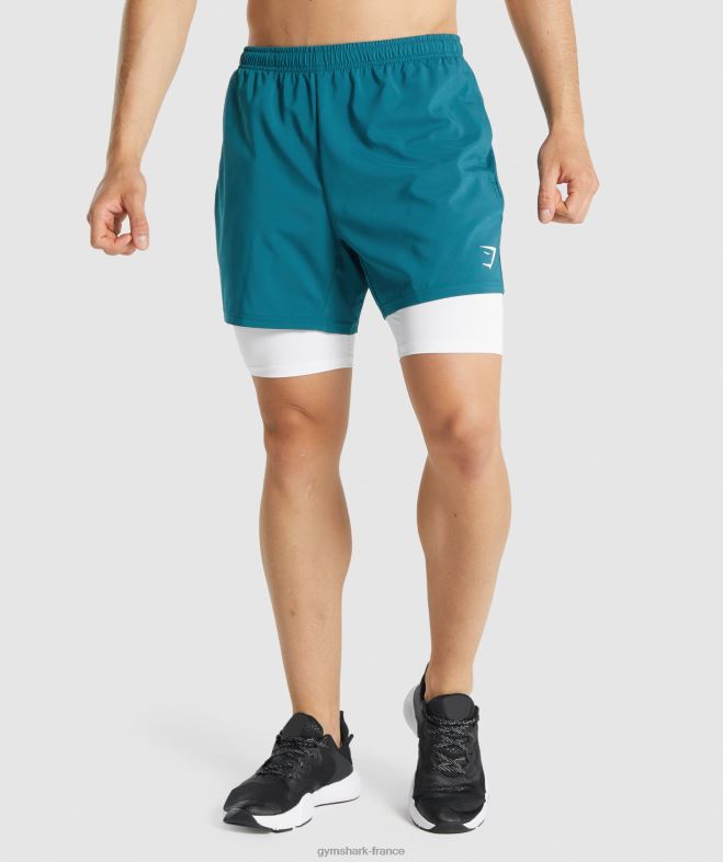 Gymshark short de base element blanc Hommes 6HF28567