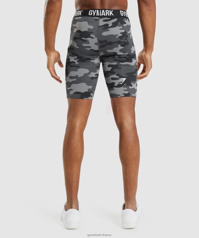 Gymshark short de base element imprimé gris Hommes 6HF28560
