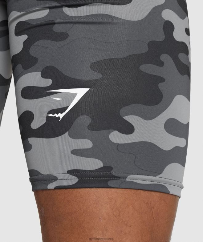 Gymshark short de base element imprimé gris Hommes 6HF28560