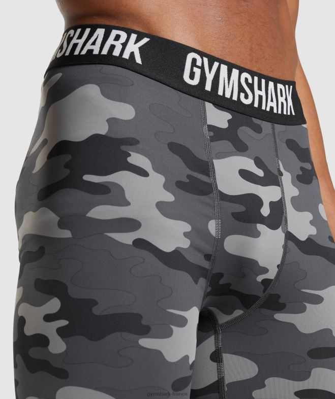 Gymshark short de base element imprimé gris Hommes 6HF28560