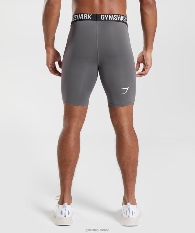 Gymshark short de base element silhouette grise Hommes 6HF281037