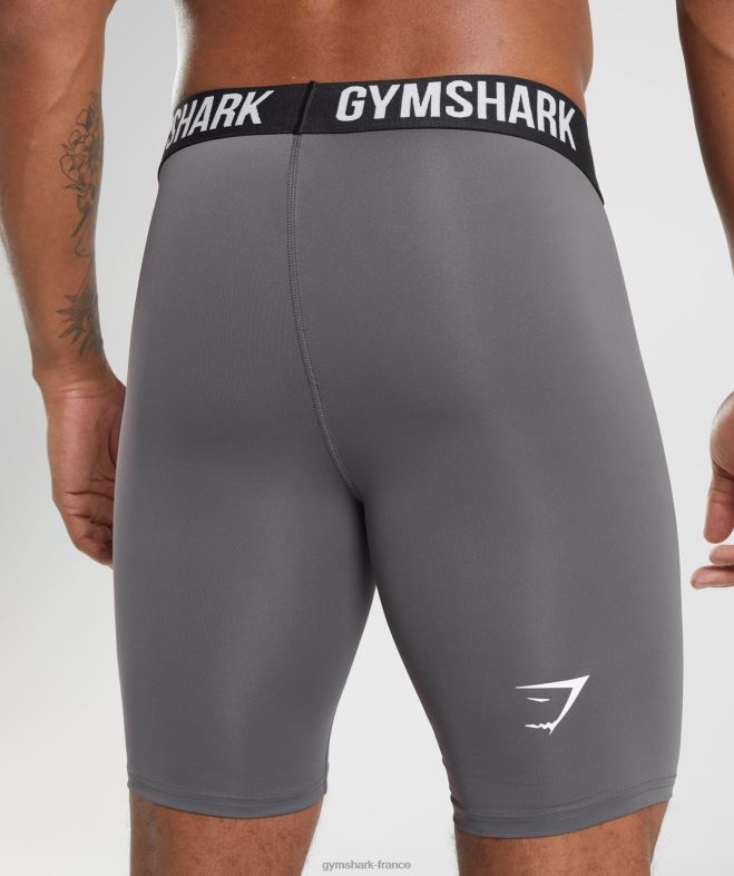 Gymshark short de base element silhouette grise Hommes 6HF281037