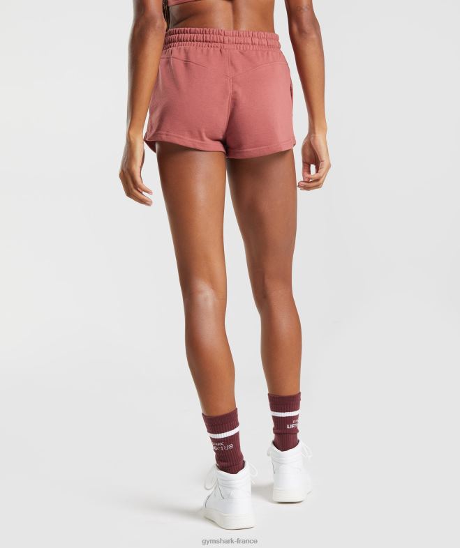 Gymshark short de club social rose marron femmes 6HF2886