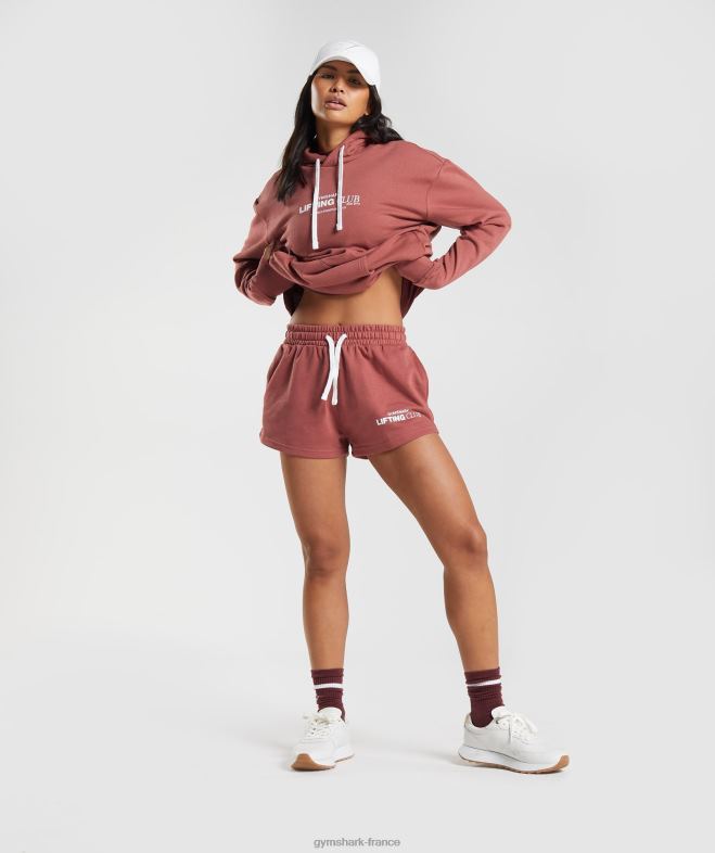 Gymshark short de club social rose marron femmes 6HF2886