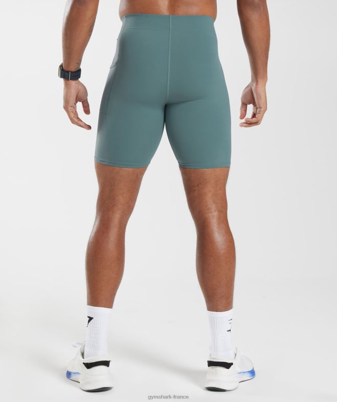 Gymshark short de contrôle bleu tonnerre Hommes 6HF281031